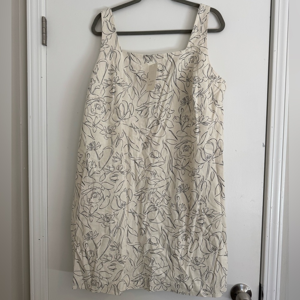 A New Day Floral Cream Tank Mini Shift Dress